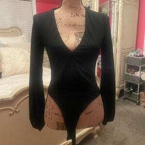 adika black long sleeve body suit